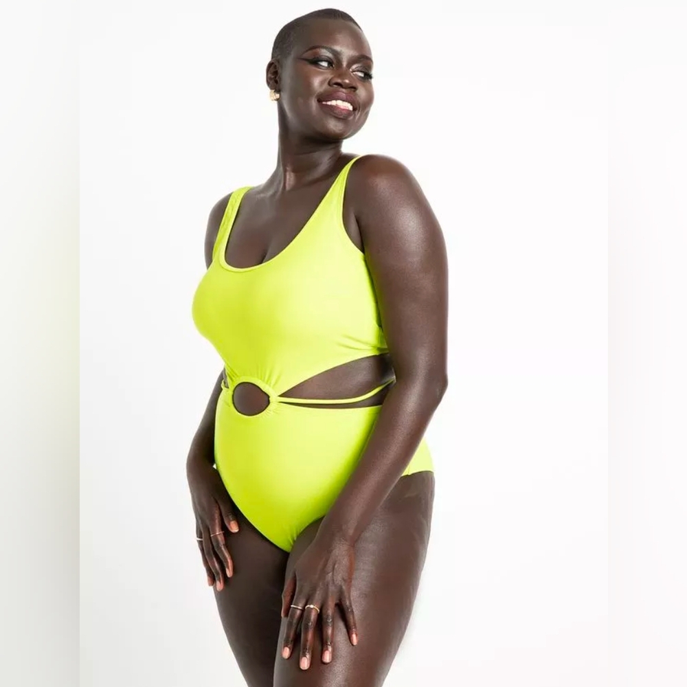 New! 18 [Eloquii] Lime Monokini -No tags, has liner